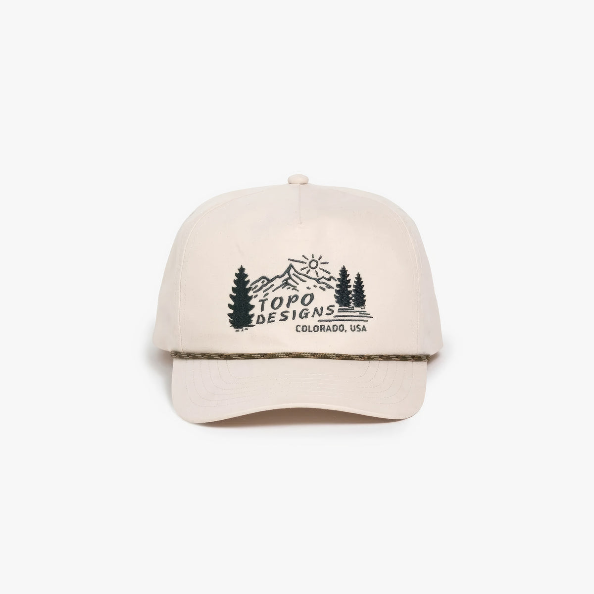 Twill Rope Cap - Mountain Scene Şapka | Bone White